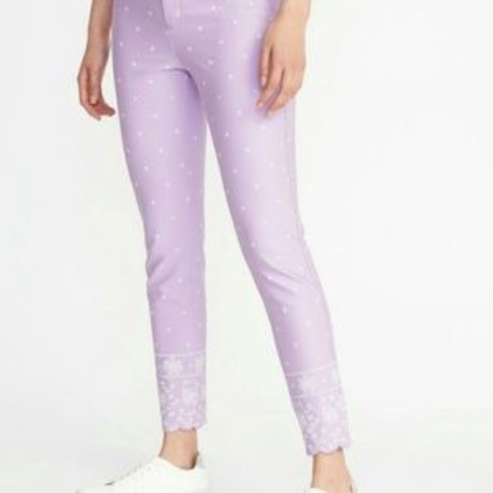 Old Navy Purple Scalloped Chino Pants